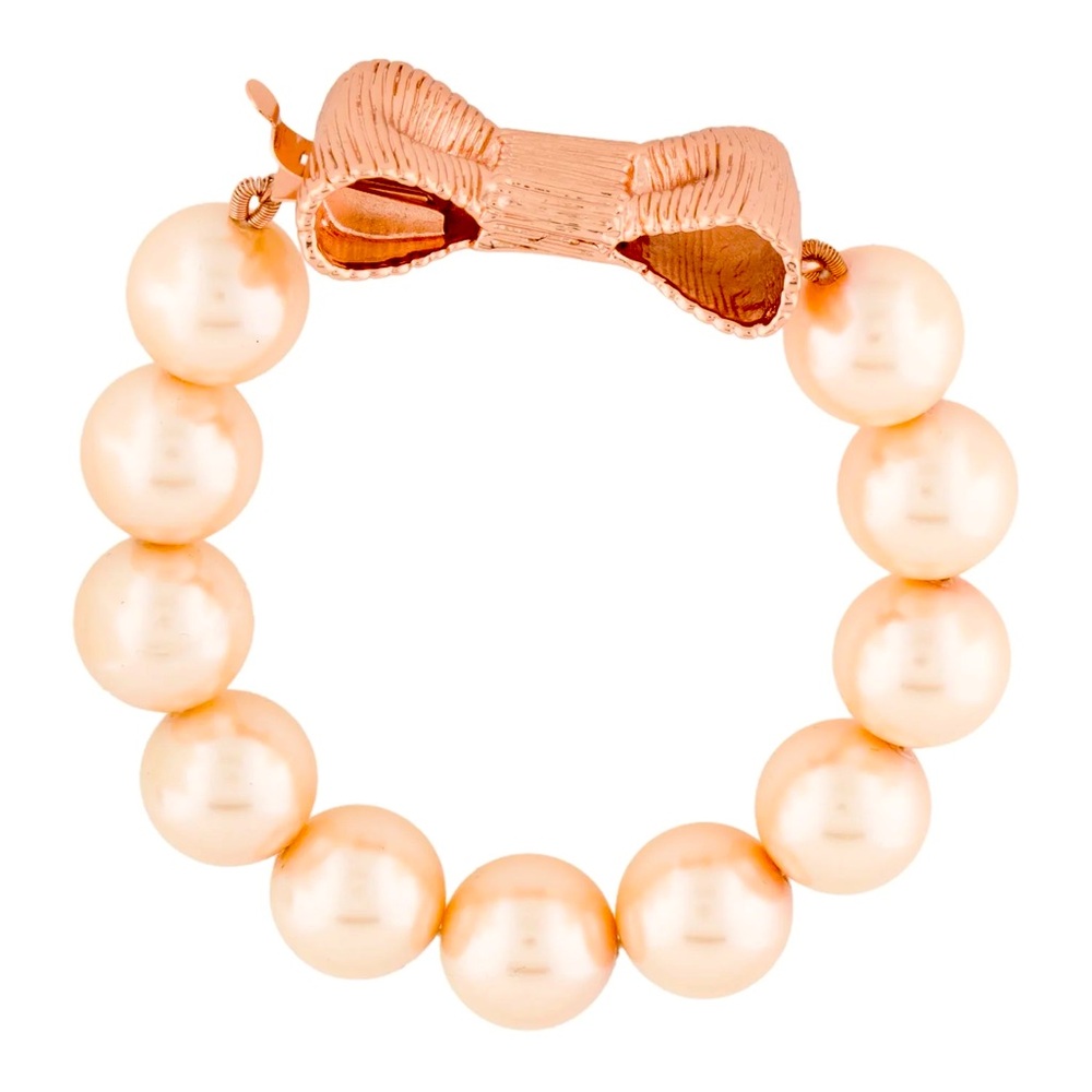 Kate Spade All Wrapped Up Rose Gold Pearl Bracelet